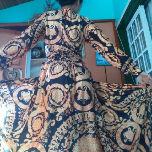 Boho Wrap Long Sleeve Maxi - Picture 5 of 8